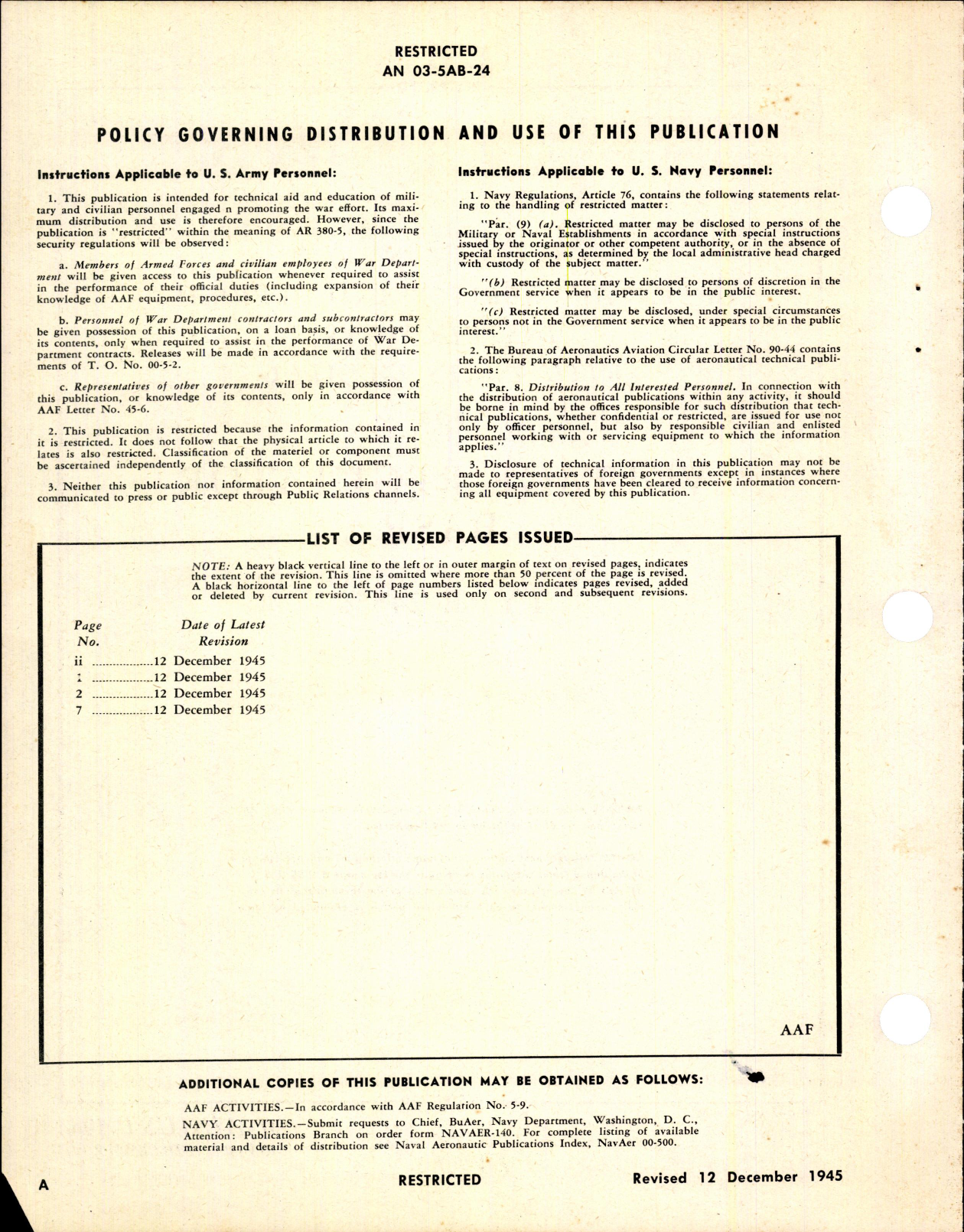 Sample page 4 from AirCorps Library document: Instructions with Parts Catalog for Voltage Regulator Base
