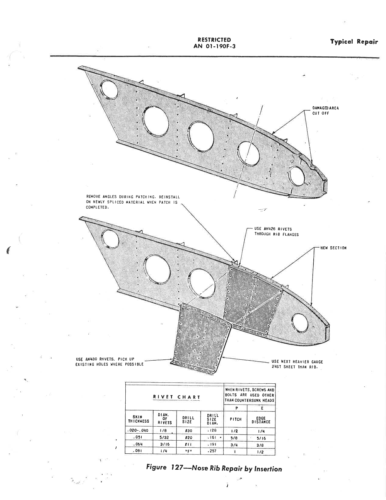 Sample page 168 from AirCorps Library document: Structural Repair - Handbook of Instructions - Wildcat FM-1 & FM-2