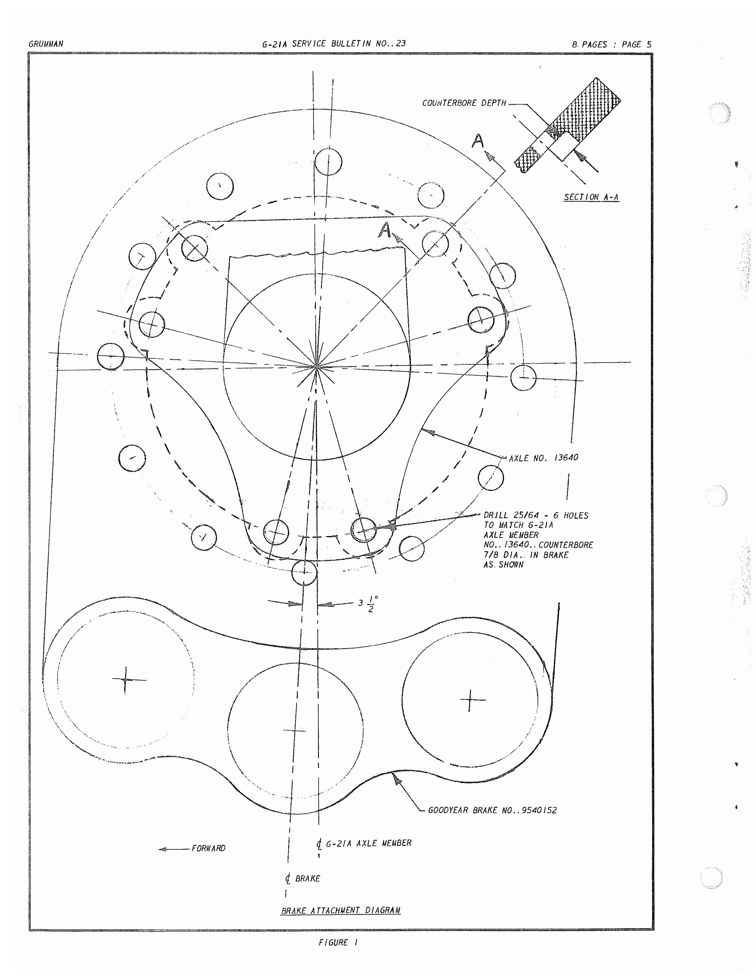 Sample page 6 from AirCorps Library document: Installation of Landing Gear and Brakes for G-21A