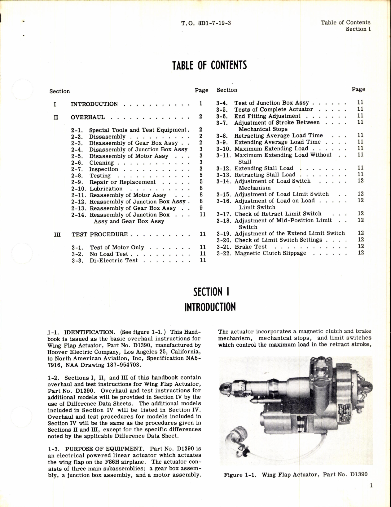 Sample page 3 from AirCorps Library document: Instructions for Wing Flap Actuator Part No D1390