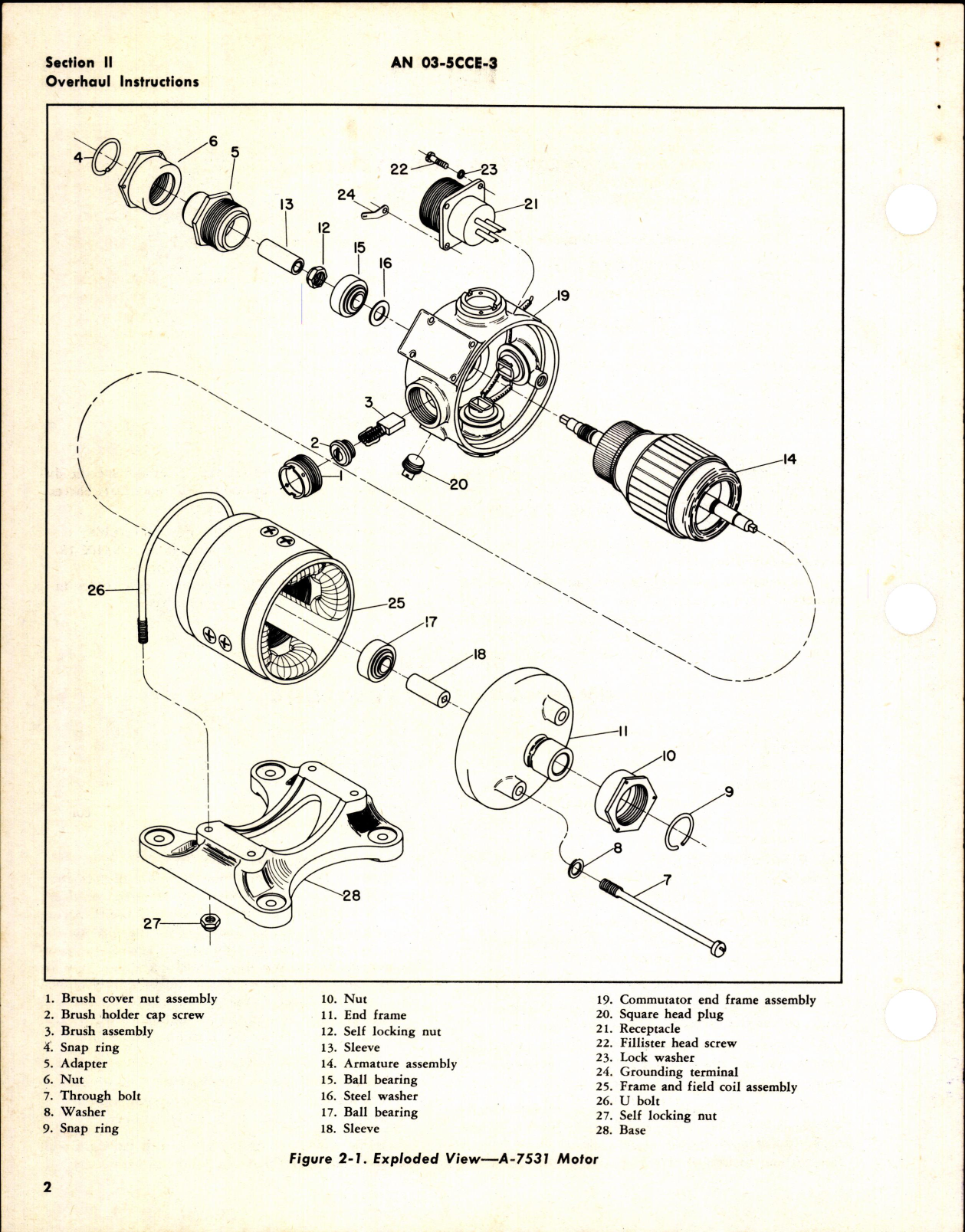 Sample page 4 from AirCorps Library document: Overhaul Instructions for A-7012 and A-7531 Windshield Wiper Motors
