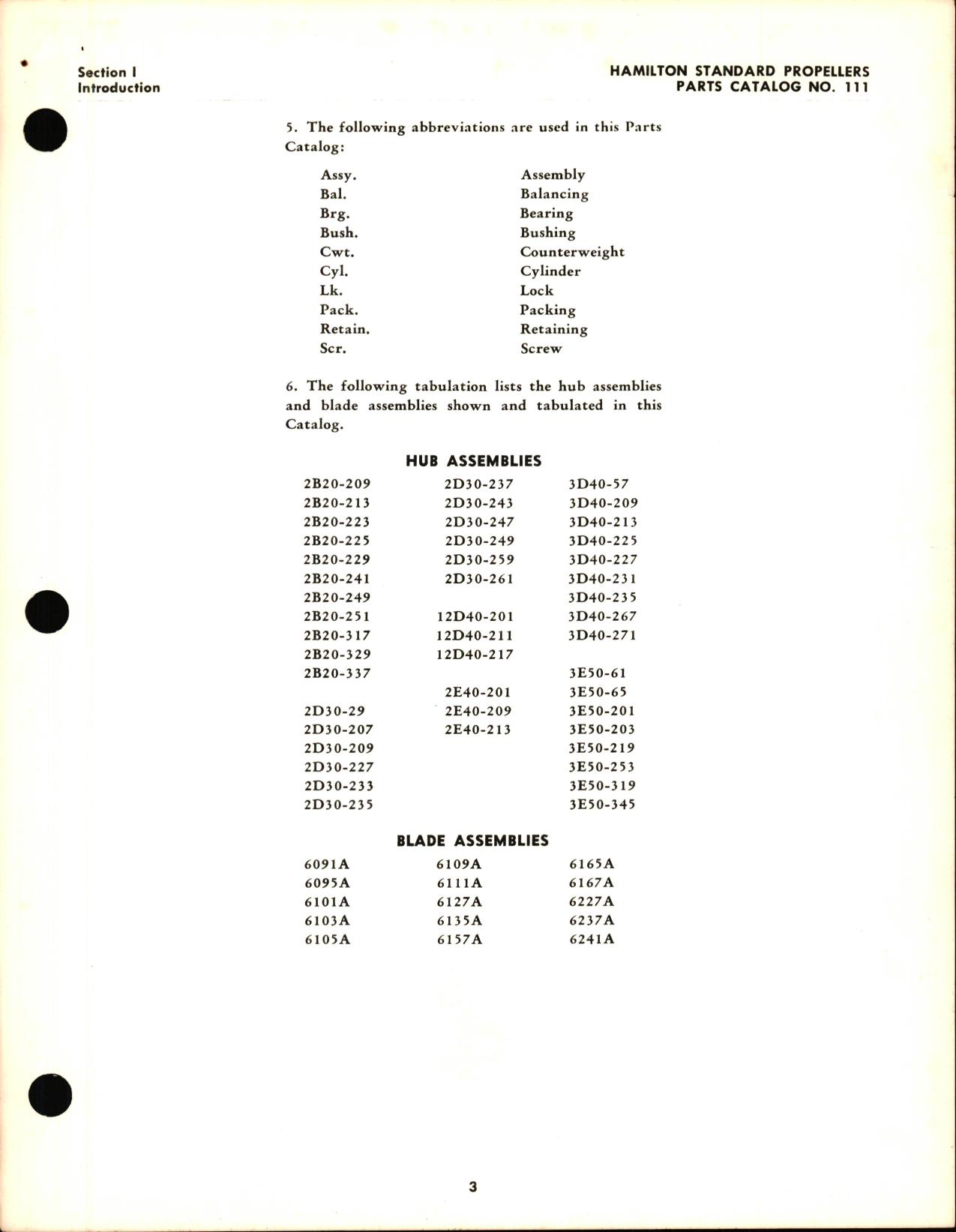 Sample page 5 from AirCorps Library document: Parts Catalog for Counterweight Propellers