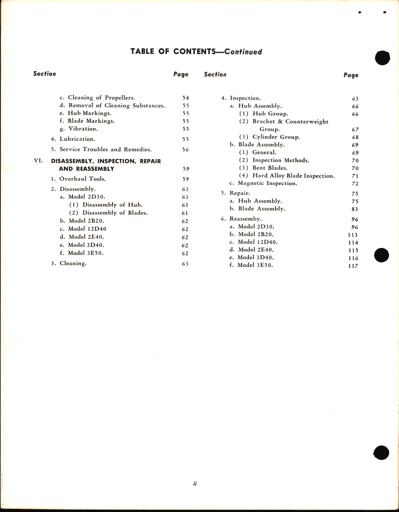 Sample page 6 from AirCorps Library document: Service Manual for Counterweight Propellers