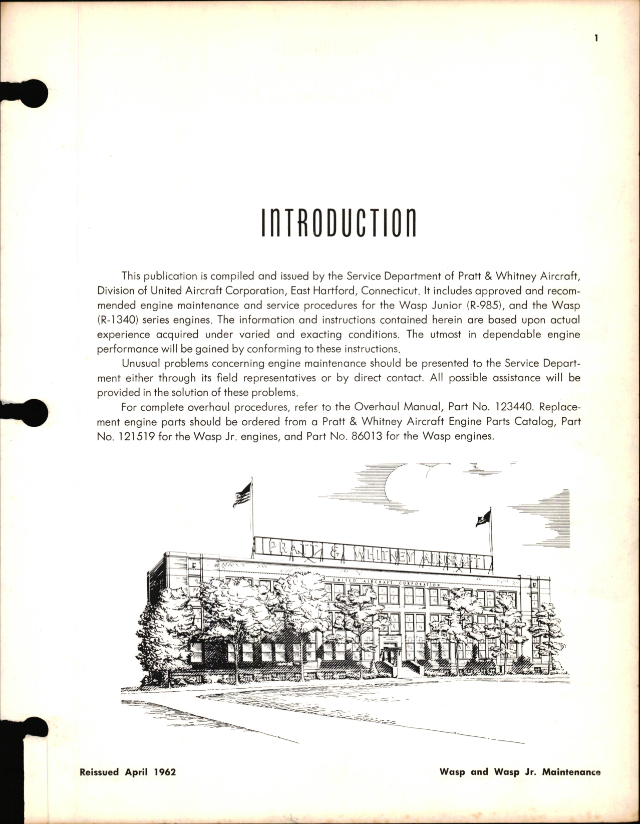 Sample page 5 from AirCorps Library document: Maintenance Manual for Wasp Jr. and Wasp Engines