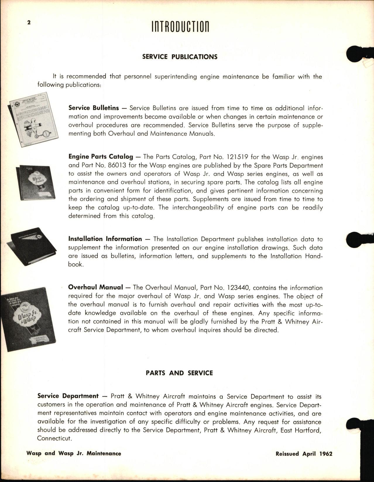 Sample page 6 from AirCorps Library document: Maintenance Manual for Wasp Jr. and Wasp Engines