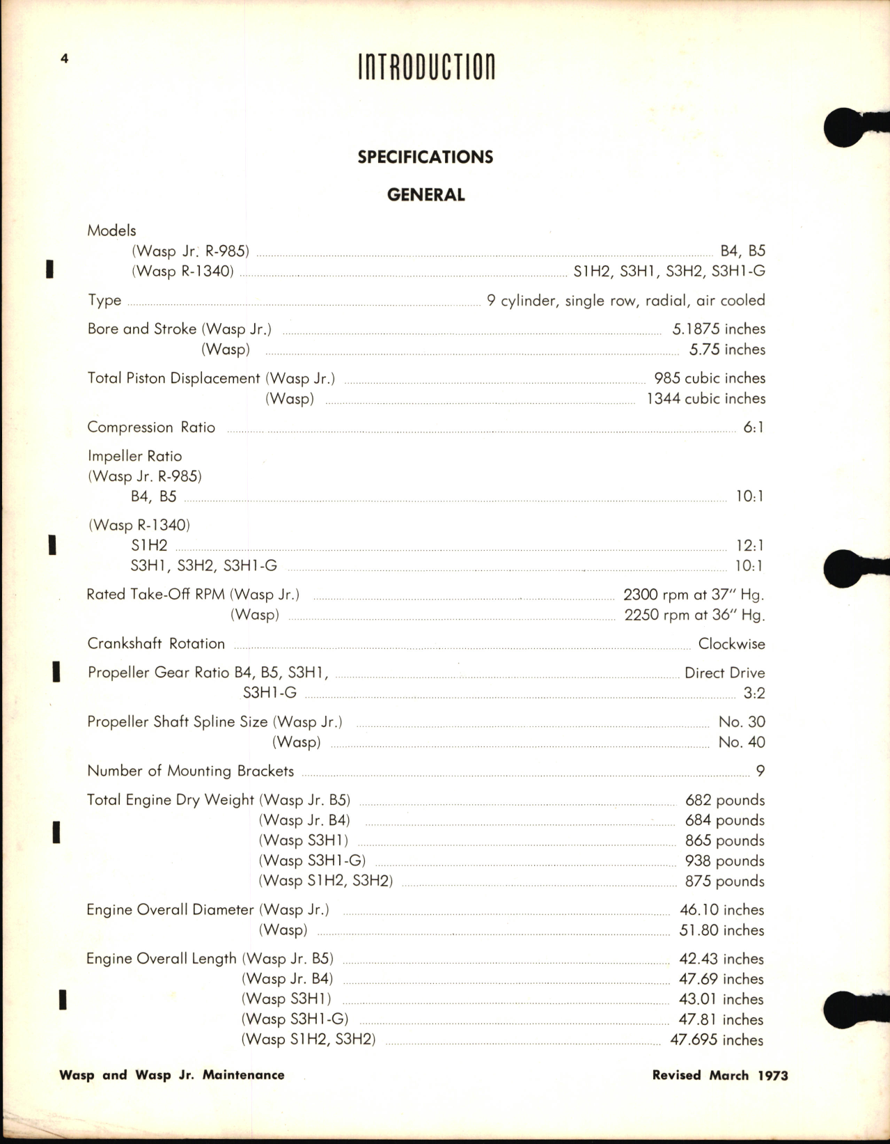 Sample page 8 from AirCorps Library document: Maintenance Manual for Wasp Jr. and Wasp Engines