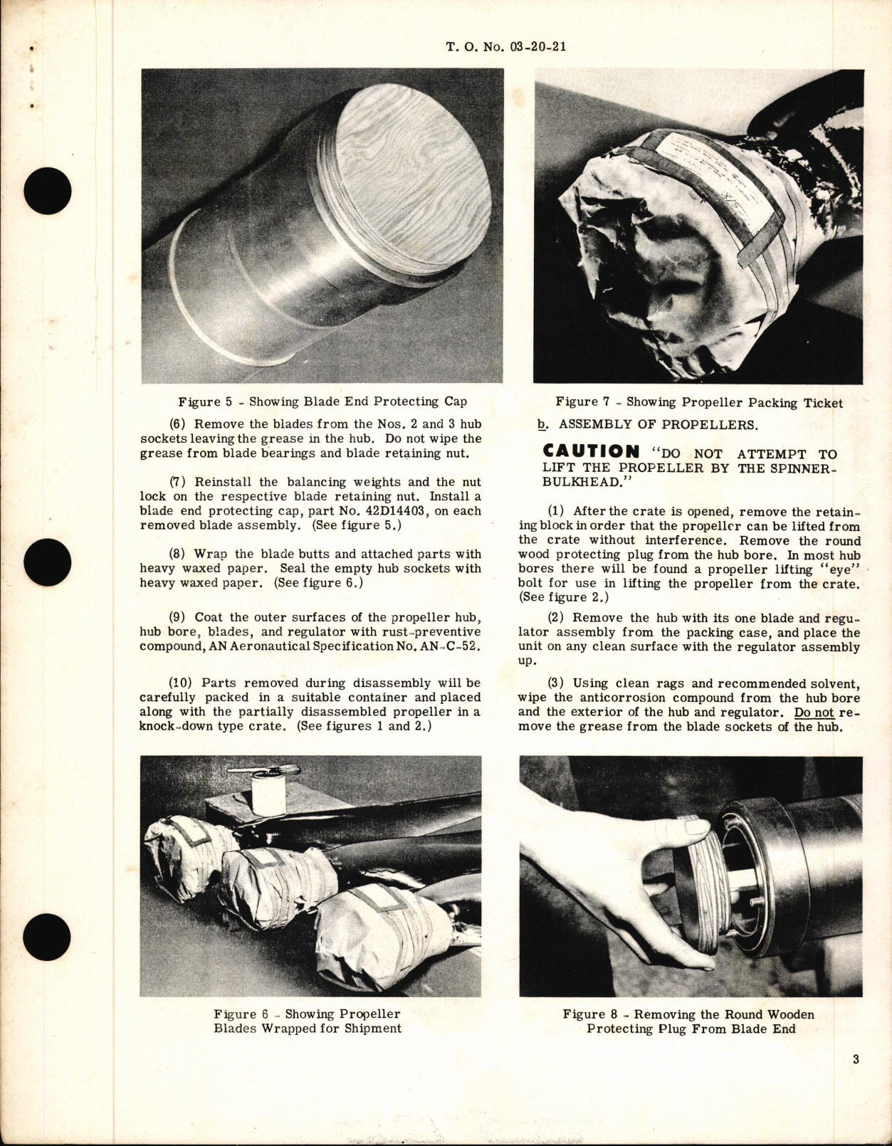 Sample page 3 from AirCorps Library document: Propellers and Accessories - Shipment of Disassembled Propellers 