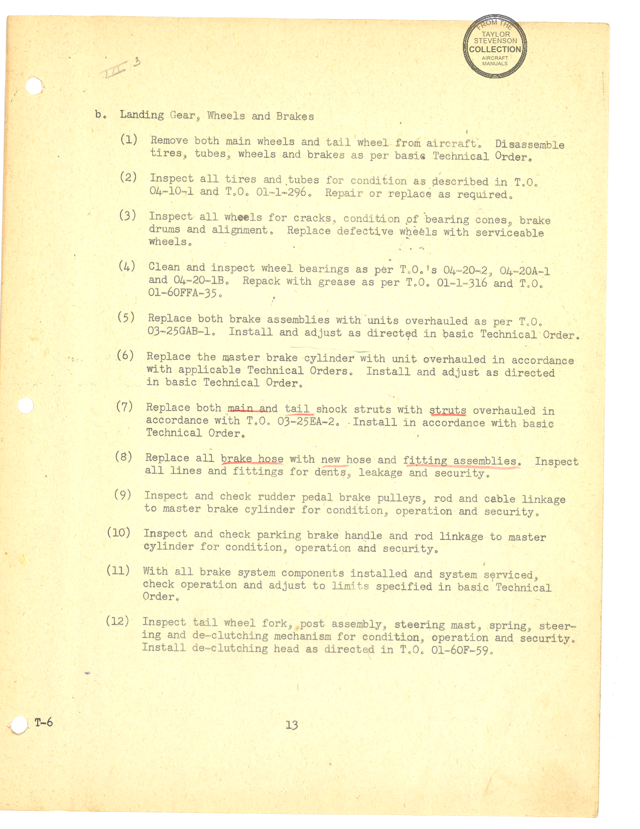 Sample page 13 from AirCorps Library document: Contractor Work Specification - Complete Reconditioning Requirements - T-6