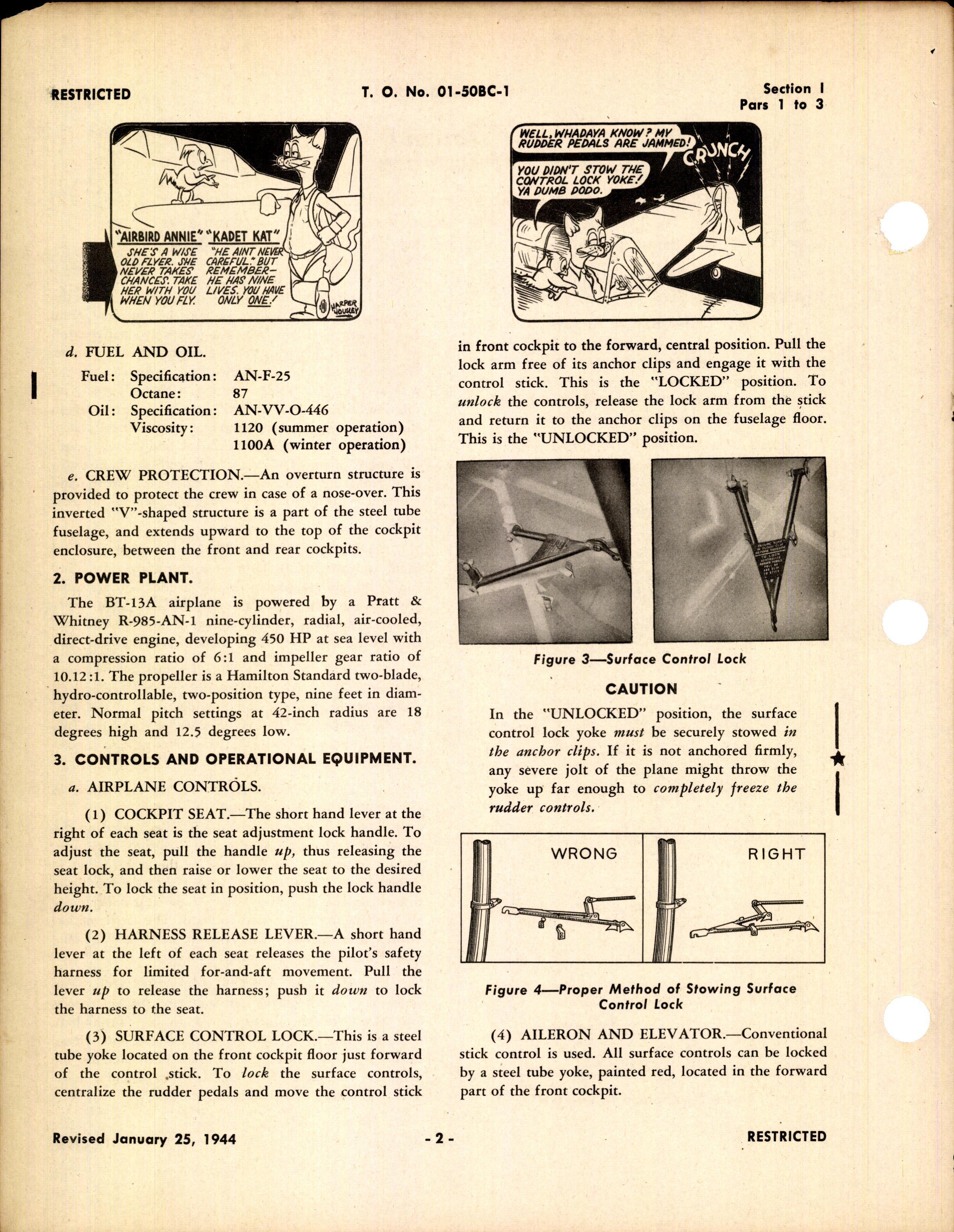 Sample page 8 from AirCorps Library document: Pilot's Fight Operating Instructions for BT-13A and SNV-1