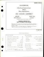 Overhaul Instructions with Parts Breakdown for Oil Cooler Assembly - Model AP21AN16-02 - Part 8529935