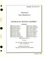 Illustrated Parts Breakdown for Hydraulic Motor Assembly Models MF30, MF42, MF50, MF60, MF62 