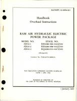 Overhaul Instructions for Ram Air Hydraulic Electric Power Package - Models AD6A-1, AD6A-2, and AD6A-4