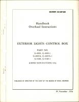 Overhaul Instructions for Exterior Lights Control Box - Parts G-4995, G-4995-1, G-4995A, G-4995A-1, G-5185, and G-5185-1