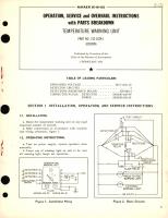 Operation, Service and Overhaul Instructions with Parts Breakdown for Temperature Warming Unit Part No. 212-1C2A-1