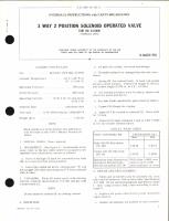 Overhaul Instructions with Parts Breakdown for 3 Way 2 Position Solenoid Operated Valve Part No. 8-U-800