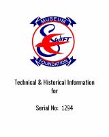 Technical Information for Serial Number 1294