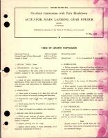 Overhaul Instructions with Parts Breakdown for Main Landing Gear Uplock Actuator - 663234