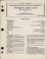 Overhaul Instructions with Parts Breakdown for Pneumatic Relief Valve - Part A-40052-35