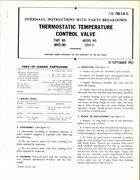 Overhaul Instructions with Parts Breakdown for Thermostatic Temperature Control Valves