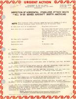 Inspection of Stabilizer Attach Bolts - All B-25 Series Aircraft (North American)