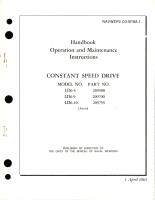 Operation and Maintenance Instructions for Constant Speed Drive - Model LD6-3, LD6-9, and LD6-10