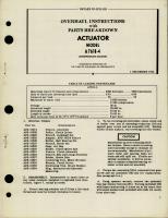 Overhaul Instructions with Parts Breakdown for Actuator - Model A7618-4 