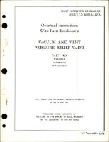 Overhaul Instructions with Parts Breakdown for Vacuum and Vent Pressure Relief Valve - Part 108398-3