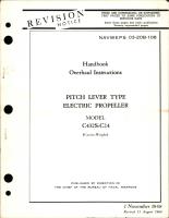 Overhaul Instructions for Pitch Lever Type Electric Propeller - Model C42S-C24 