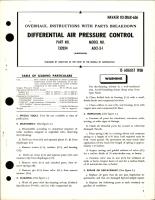 Overhaul Instructions with Parts Breakdown for Differential Air Pressure Control - Part 132034 - Model ADC1-3-1 