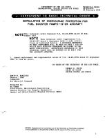 Installation of Overvoltage Protection for Fuel Booster Pumps, B-25 Aircraft