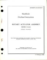 Overhaul Instructions for Rotary Actuator Assembly Model R-4610