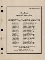 Overhaul Instructions for Horizontal Stabilizer Actuator 