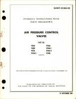 Overhaul Instructions with Parts Breakdown for Air Pressure Control Valves