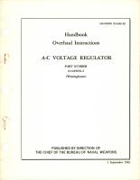 Overhaul Instructions for AC Voltage Regulator - Part A14A9694-2 