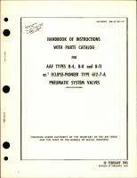 Instructions with Parts Catalog for Pneumatic System Valves - Types B-4, B-8, B-11, and 612-7-A