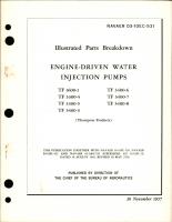Illustrated Parts Breakdown for Engine Driven Water Injection Pumps