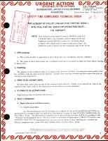 Replacement of Pulley Linkage Stud Part No. 365034-1 w Stud, Part No. 365034-3, on Extraction Seats For T-28