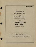 Operation, Service and Overhaul Instructions with Parts Catalog for Carburetors Model 100CPB-7 