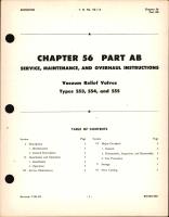 Service, Maintenance and Overhaul Instructions for Vacuum Relief Valves, Ch 56 Part AB
