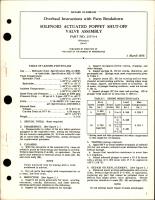 Overhaul Instructions with Parts Breakdown for Solenoid Actuated Poppet Shut-Off Valve Assembly - Part 25574-4