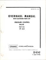 Overhaul with Illustrated Parts List for Pressure Control Valve - Part 39-463