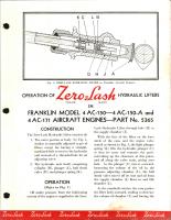 Operation of Zero-Lash Hydraulic Lifters for Franklin 4AC-150, 4AC-150-A, and 4AC-171 Engines