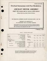 Overhaul Instructions with Parts for Aircraft Motor Assembly - Part 93328, 400712, 404343 and 409150 
