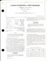 Overhaul Instructions with Parts Breakdown for Hydraulic Brake Valve