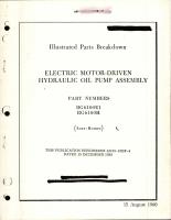 Illustrated Parts Breakdown for Electric Motor Driven Hydraulic Oil Pump Assembly - Parts RG6100E1 and RG6100H 