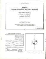 Overhaul Instructions with Parts Breakdown for Pressure Switch - M-1001W-3-1 (Aerotec) - 6808815 (Aerotec)