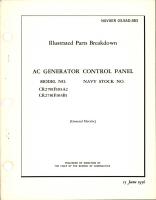 Illustrated Parts Breakdown for AC Generator Control Panel - Models CR2781F103A2 and CR2781F103B1 