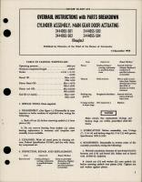 Overhaul Instructions with Parts for Main Gear Door Actuating Cylinder Assembly