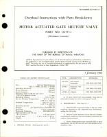 Overhaul Instructions with Parts Breakdown for Motor Actuated Gate Shutoff Valve - Part 132555-1