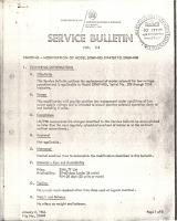 Service Bulletin No. 118 for Starter Modification - Model 20069-005 and 20069-008